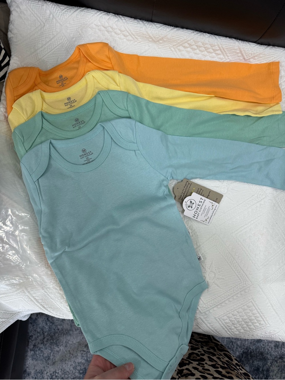 *new* Honest Cotton Long Sleeve Bodysuit 24 months